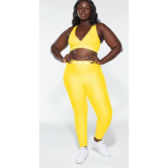 Yitty Major Label Smoothing High Waist Legging Unstoppable Yellow Womens 1X New - Picture 1 of 12